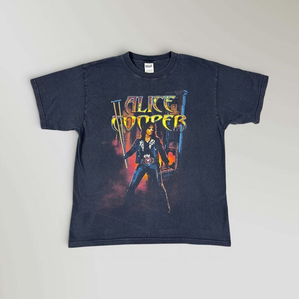 Vintage RARE Alice Cooper PUBLIC ANIMAL #1 Concert Rock Band T-Shirt Size Lrg